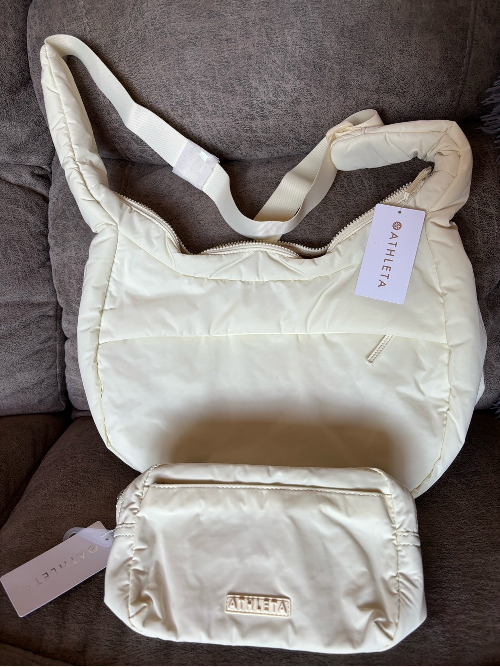 Athleta All about med crossbody hobo bag PLUS All about large crossbody belt bag